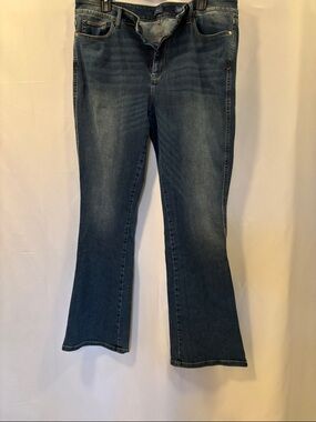 J. Jill Modern Slim Boot Cut Jeans - Dark Blue - size 14